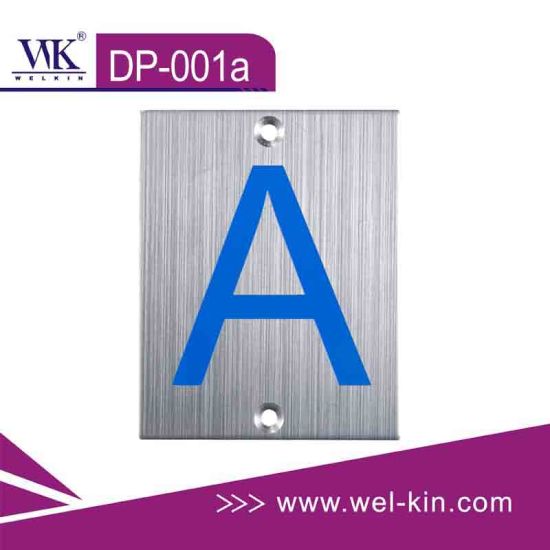 "Adhesivo para interiores de acero inoxidable personalizado Placa de señalización para el suelo del inodoro (DP-001A)"