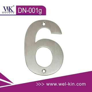Letras de metal de acero inoxidable para dirección número de habitación de hotel y número de puerta (DN-001g)