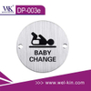 Placa de señalización de estampado de acero inoxidable para placa de señalización Wc de cambio de bebé (DP-003e)